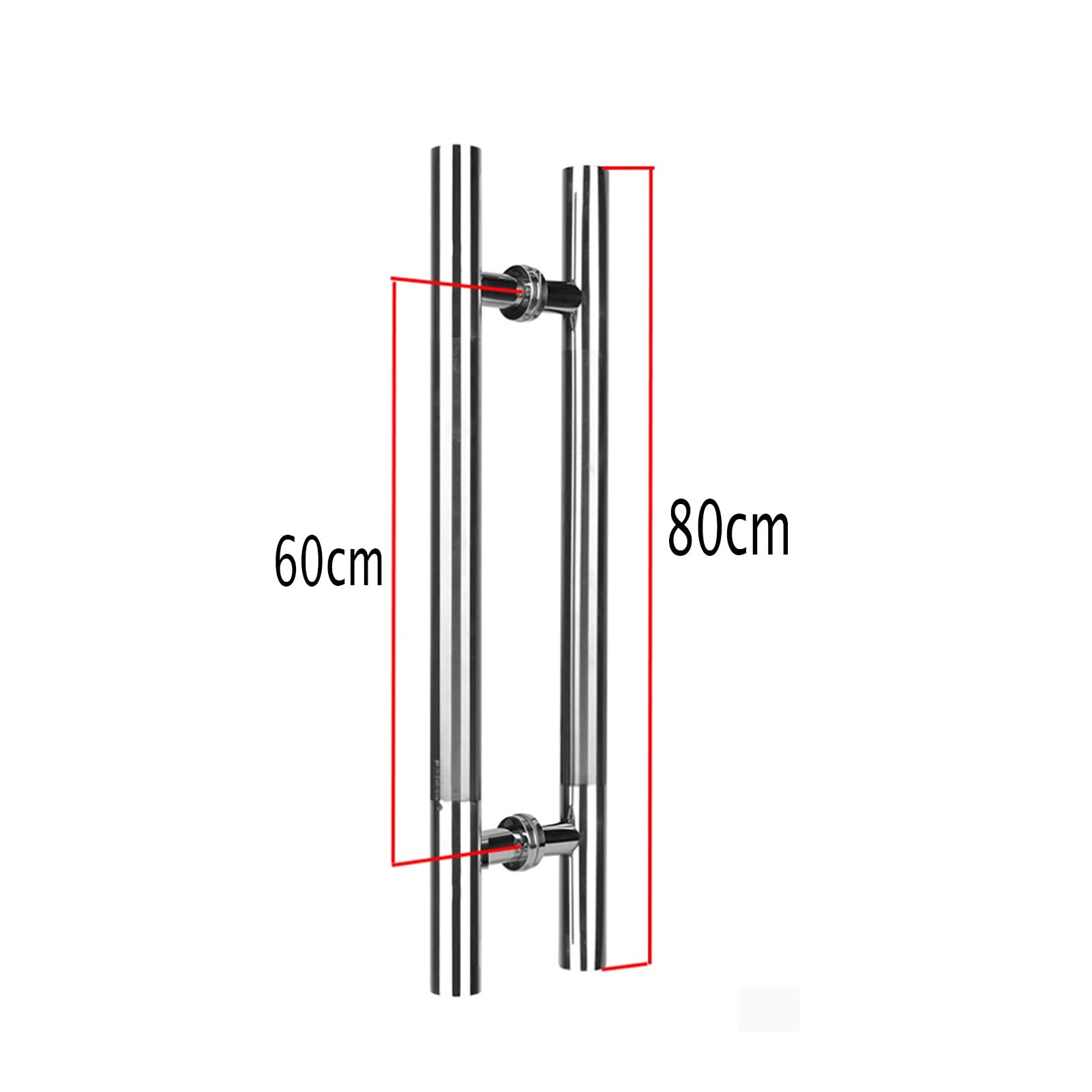 Manilla para Puerta de Entrada, Manilla para Puerta de Cristal, Manilla para Puerta de Madera de Tubo Cuadrado, Manilla para Puerta de Empujar y Tirar, Círculos pulidos (