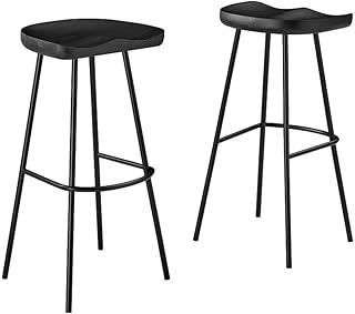 Modway EEI-6742-BLK Concord Backless Wood Bar Stools - Set of 2, Black