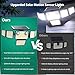 omibee Solar Lights Outdoor, 6000LM 310 LEDs Dual Motion Sensor Solar Flood Lights 6 Heads Security Wall Lights, IP65 Waterproof, Remote Control for Graden, Outside, Backyard, 2 Pack