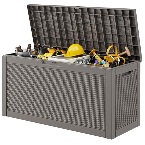 Image of Outdoor Storage Box Waterproof, 80 Gallon Deck Box for Patio Storage