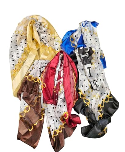 Set of 4 Pc Assorted I Love Jesus Scarf/head Wrap/religious Scarf/gift for Her/church Gift/Christmas gift idea 39