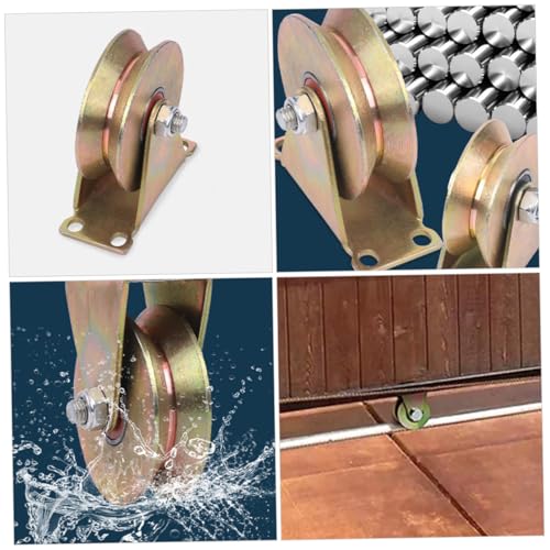 Heavy Du - Polea de una sola polea – Bloque de polea de cable industrial para cuerda de alambre y manejo de materiales en aplicaciones de construcción y Worhop