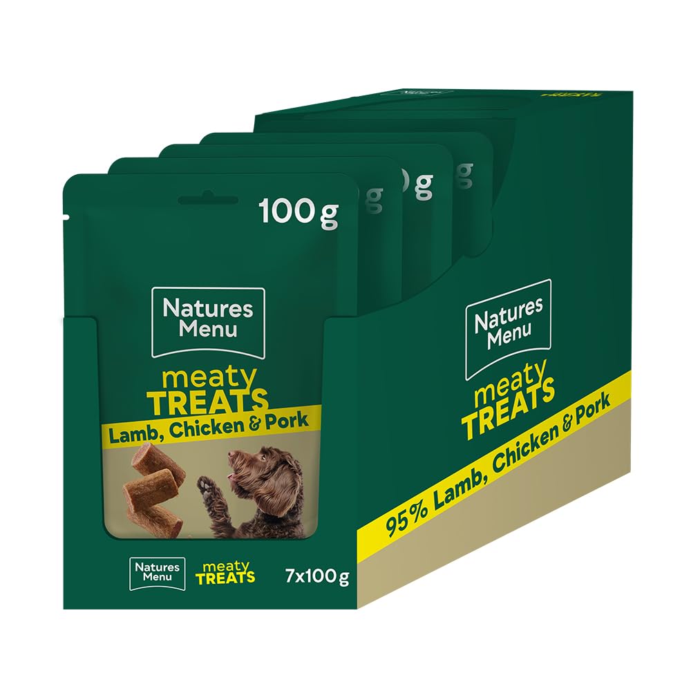 Natures Menu Meaty Treats for Adult Dogs with Lamb and Chicken - 7 x 100g