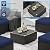 SUNCROWN 8-Piece Outdoor Patio Furniture Sofa Set All-Weather Wicker Sectional Conversation Set with Modern Glass Coffee Table, Cushions and Waterproof Cover, Dark Blue