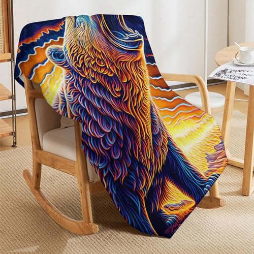 Jeté de lit ours en flanelle pour des soirées cocooning sur le canapé - 7