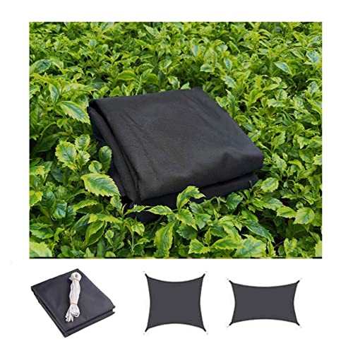 Voile d'ombrage noir carré pour bloquer les UV et protéger le patio de la pluie