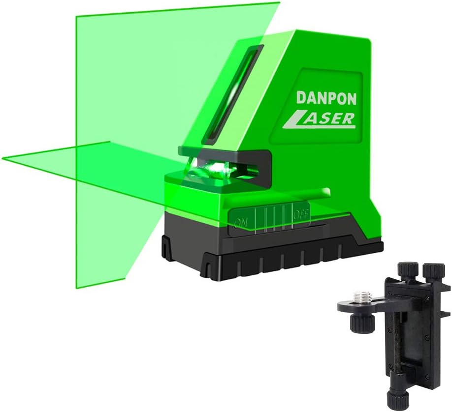 Danpon Laser Level VH-181 2 Line Self-Leveling Green Beam Cross Line Laser Level for Indoor and Outdoor Decoration, Picture Hanging Construction Wall Writing Tile Installation : Everything Else