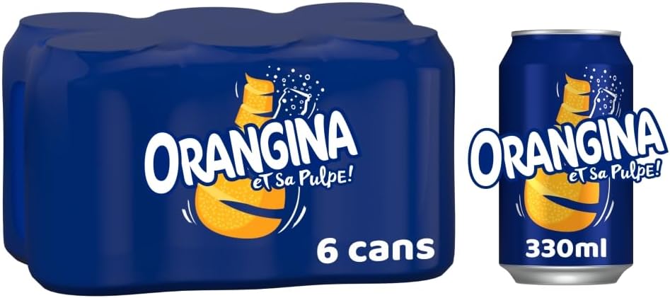 Orangina Sparkling Orange Fruit Drink, 6 x 330ml
