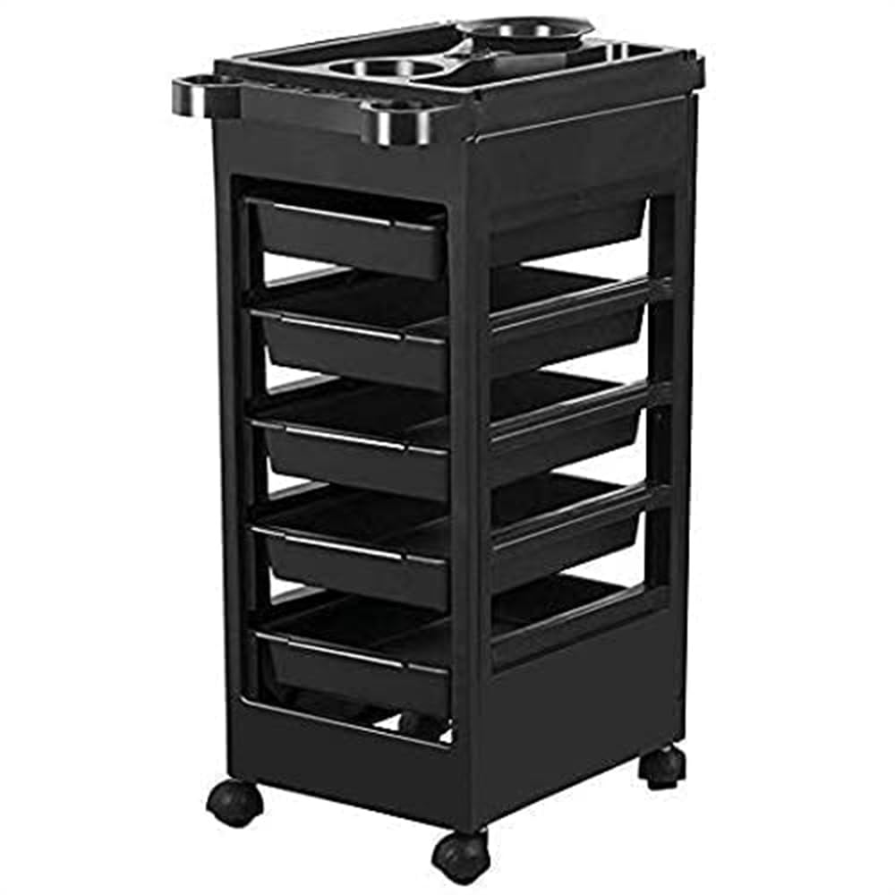 Ultimate Trolley Cart for Hair Salon Station – Space Saving Rolling Beauty Cart for Extra Storage, New Upgrade Lockable 6 Trays & 2 Tray Holders– Multipurpose Tool Cart-image-48