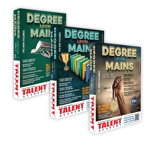 KERALA PSC DEGREE LEVEL MAINS RANK FILE VOL-1,2,&3 : Amazon.in: Books
