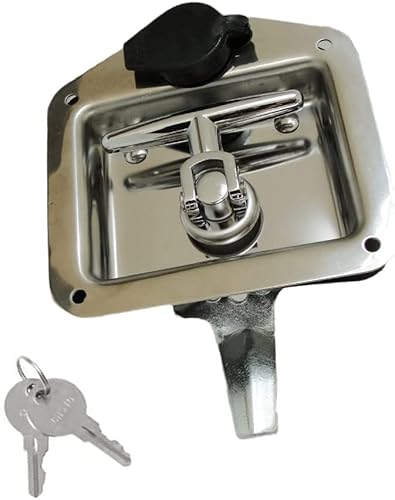 Wjskdq T Handle Latch Rv Truck Door Tool Box Lock Replacement With Keys Gasket Stainless Steel T-Handle Lock #TOP1