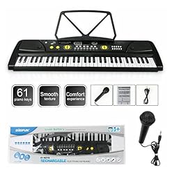 JIREOU Clavier électronique Musical 61 clés clés claviers Mini Enfants numériques de Piano Stand de Musique Convient à l’enseignement de Noël - Les Beatles, Paul McCartney, John Lennon, RIngo Starr, George Harrison JIREOU Clavier électronique Musical 61 clés clés claviers Mini Enfants numériques de Piano Stand de Musique Convient à l'enseignement de Noël – Image 5