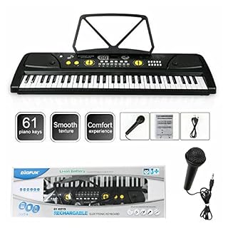 JIREOU Clavier électronique Musical 61 clés clés claviers Mini Enfants numériques de Piano Stand de Musique Convient à l’enseignement de Noël - Les Beatles, Paul McCartney, John Lennon, RIngo Starr, George Harrison JIREOU Clavier électronique Musical 61 clés clés claviers Mini Enfants numériques de Piano Stand de Musique Convient à l'enseignement de Noël – Image 5