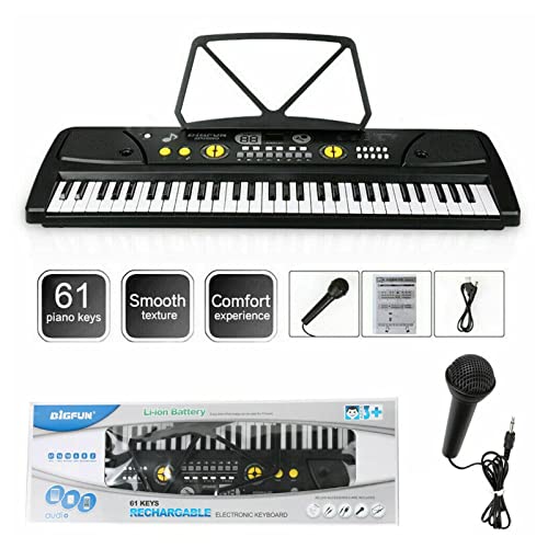 JIREOU Clavier électronique Musical 61 clés clés claviers Mini Enfants numériques de Piano Stand de Musique Convient à l’enseignement de Noël - Les Beatles, Paul McCartney, John Lennon, RIngo Starr, George Harrison JIREOU Clavier électronique Musical 61 clés clés claviers Mini Enfants numériques de Piano Stand de Musique Convient à l'enseignement de Noël – Image 6