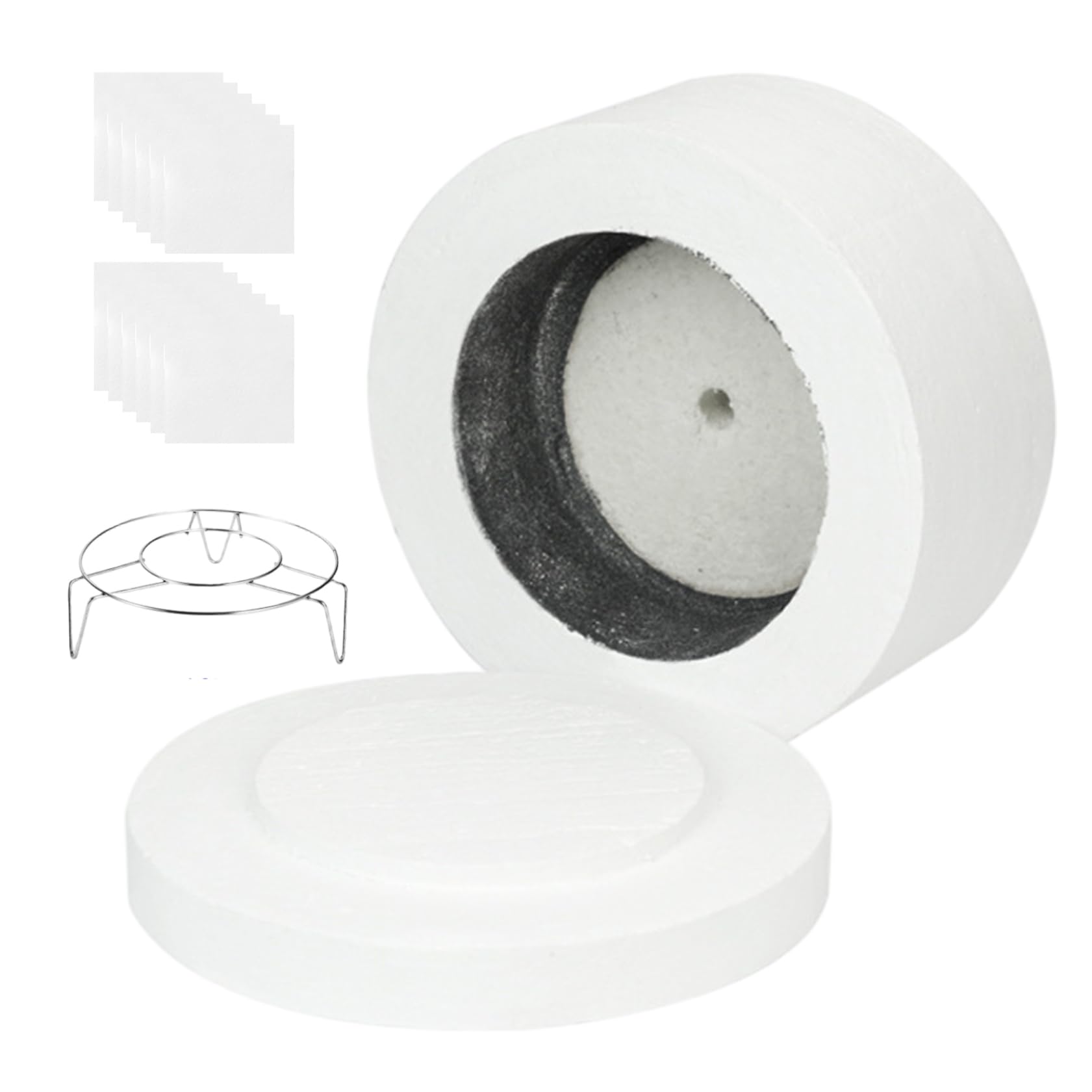 Microwave Kiln Kit for Fusing Glass and Clay Pottery, Ceramic Fiber Mini Kiln with Stand & Liner Paper for DIY Jewelry Making, Microwave