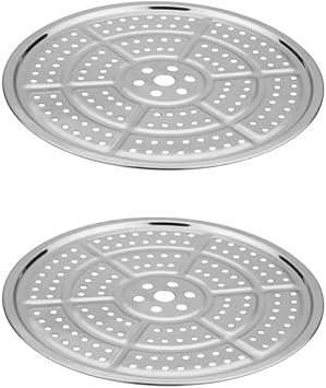 Pressure Cooker Canner Rack, Stainless Steel Canning Rack Steaming Tray for Pressure Canner Cooking Toast Baking 2PCS 28cm, Round Canner Rack