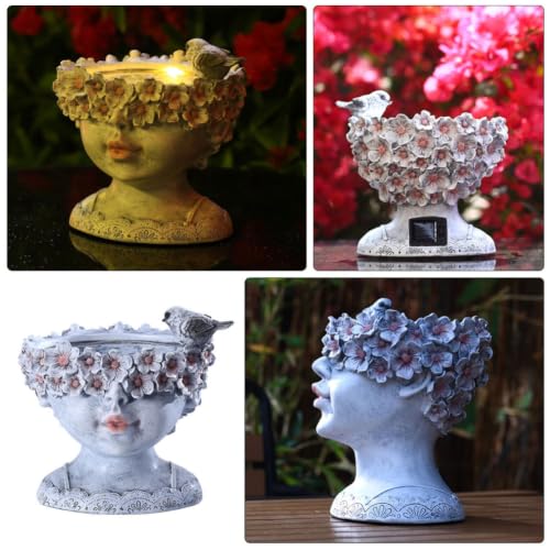 Pot de fleurs en résine cadeau original unique pour maman