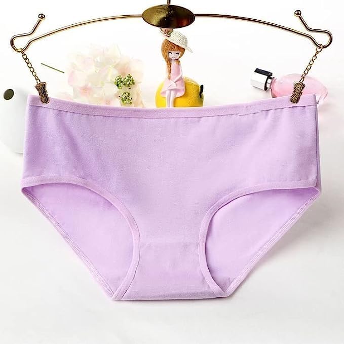 Image of LOURYN KOULYN Women Soft Cotton Hipster Ladies Plain Bright Panty /Innerwear Inner Elastic Underwear Combo Pack 5 (Colour May Very)