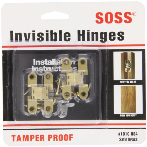 Soss - 101cus4 mortise mount invisible hinges with 4 holes, zinc,…