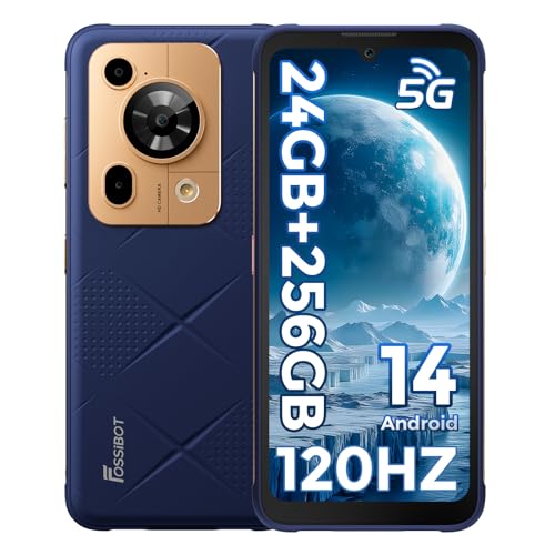Image of FOSSIBOT F112 Pro 5G Rugged Phone, 24GB+256GB Cell Phone (Blue)