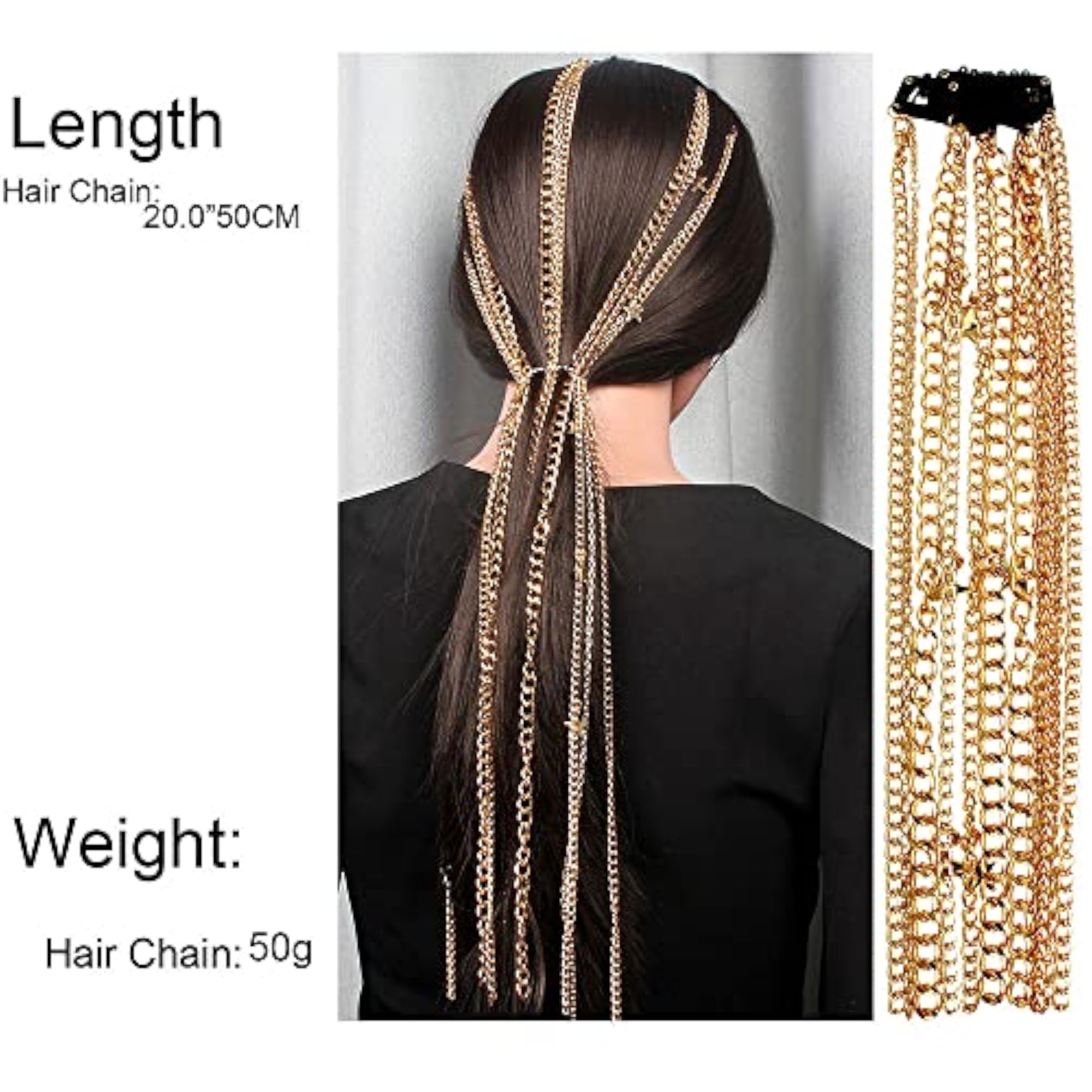 2 PCS Elegant Dreadlocks Pearl Tassel Ponytail