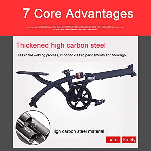 14 / 16Iinch Opvouwbare Fiets, Variabele Snelheid Draagbare Dubbele Schijfrem Lichtgewicht Vouwfiets Voor Volwassen… - Afbeelding 3