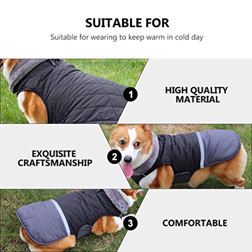 UKCOCO Colete Pet Traje PoliÃ©ster AlgodÃ£o Inverno Quente CÃ£o PulÃ´ver Roupas para Cachorrinho de