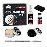 ★ Realistische Effekte: Erstellen Sie eine Vielzahl von realistischen Looks mit diesem Make-up-Kit, einschließlich gefälschte Wunden, Schnitte, Einschusslöcher, Verbrennungen, Blasen, schnelle Lippen, gebrochene Nase, Beulen, gerissenes Gesicht, Prothetik Make-up, Zombie Make-up und mehr.