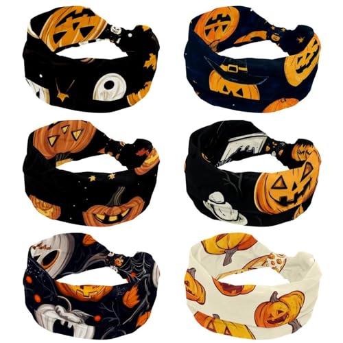 Bandeaux élastiques lot de 6 cadeau sport femme pour entraînement de yoga Halloween