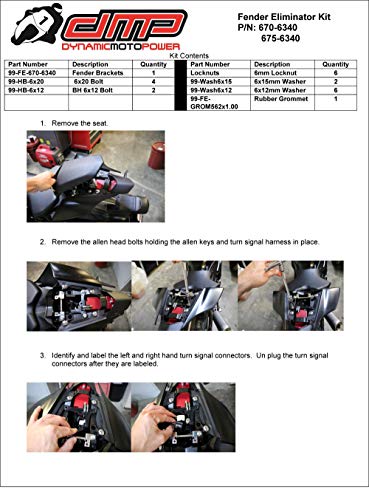 Dmp Yamaha Yzf-R6 Yzfr6 Yzf R6 Fender Eliminator 2017 2018 2019 2020 2021-670-6340 - Made In The Usa #TOP2