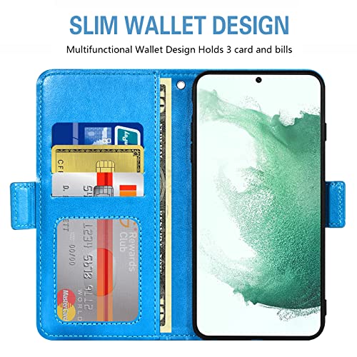 Funda Samsung S22 Plus 5G carcasa cartera con protector pantalla vidrio Asuwish 3