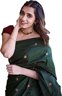 Avantika Fashion Women's Kanjivaram Lichi Silk Pure Banarasi Sarees With Blouse Piece