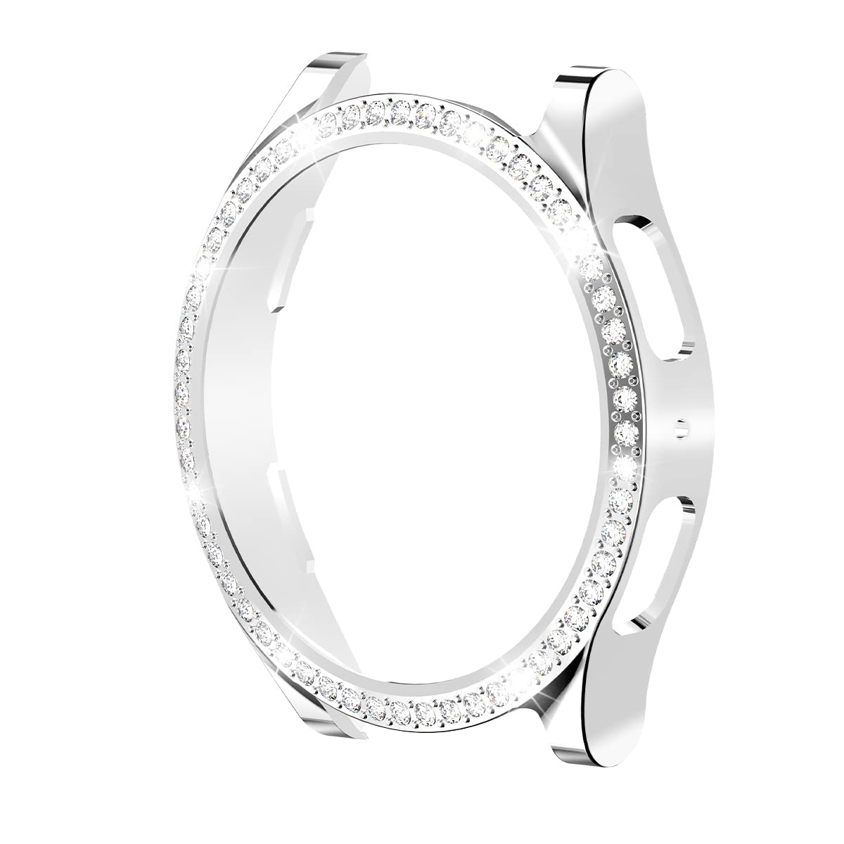 SUPOIX Coque compatible avec Samsung Galaxy Watch 5/4 de 40 mm, 44 mm, 20 mm - Bracelet de rechange brillant pour femme et coque de protection en polycarbonate pour Galaxy Watch 5/4 (taille