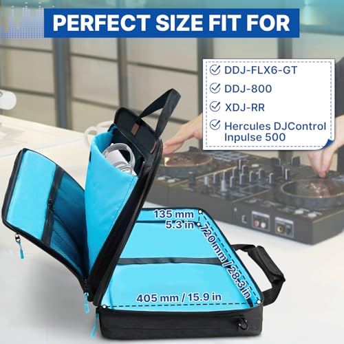 Image of ORKELS DJ Controller Case for DDJ-GRV6, DDJ-REV5, DDJ-REV7, DDJ-FLX6-GT, DDJ-800, XDJ-RR, DDJ-1000SRT, RX, S8, DDJ SX, SX2, SX3, Inpulse 500 DJ Controller