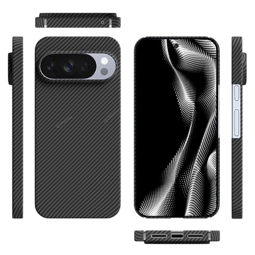 qichenlu Kugelsicher Aramidfaser 600D Schwarz Aramid Hülle für Google Pixel 10 Pro XL,Extrem Stoßfest Dünn Cover Case Hartschale