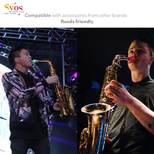 Syos Alto Saxophone Mouthpiece, Steady Model, 7 Tip Opening, Anthracite Gray, Improve The Sound Of Your Sax With This Easy-To-Play, Flexible And Homogeneous Alto Sax Mouthpiece #TOP5