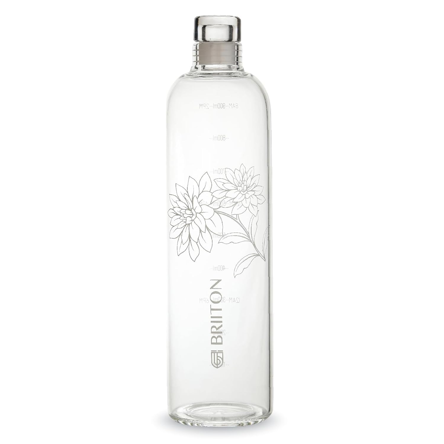 Briiton Blossom | 1000ml Glass Bottle with Leakproof Twist Cap | Aqua Hydro | Ideal for Men & Women |Glass Fridge Bottle | Easy Cleaning| Usage for Office/School/College |Set Of 1 (B0CVXMGHKB) Amazon Price History, Amazon Price Tracker