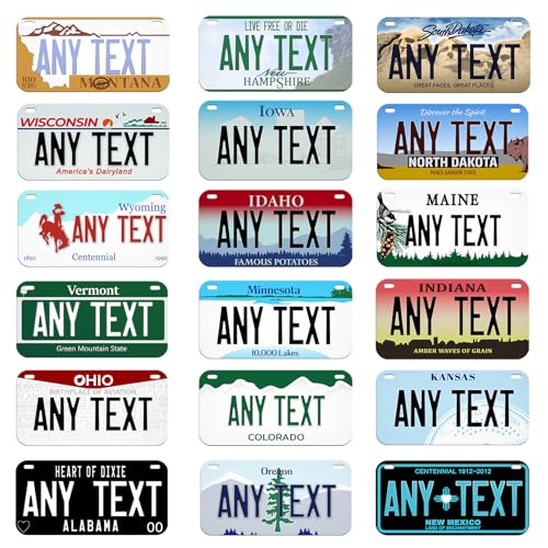 Custom Kids Bike Name Plate | Bicycle Accessories | 4x7 | 3x6 | Kids Electric Car | Bicycle | Electric Scooter | Custom State Design | Personalized Text | Novelty | Gift | Toy Name Tag