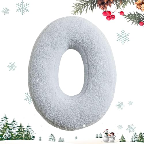 Cojín de peluche con letras – Cojín de letras que abrazan el inglés, cómodo cojín decorativo | Cojín de letras del inglés de la A a la Z para sofá, dormitorio, sala de estar D