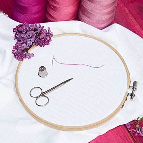 Curtzy Set da 6 Cerchio per Ricamo in Legno di