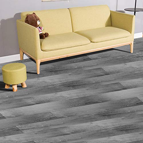 Preisvergleich Produktbild Euroharry PVC Vinyl-Bodenbelag Laminat Dielen 2mm Vinylboden Designboden Fußböden 1m² Wasserfest / Rutschfest (V5 Zedernholz Hellgrau)
