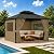 10'x12' Gazebo Curtains Outdoor Waterproof, 4-Panels Sidewalls with Zipper, Universal Replacement for Patio Privacy Screen(Only Curtains)