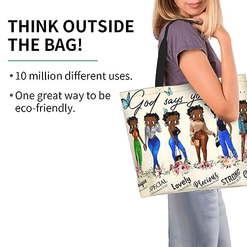 Bolso Tote para mujer negro estilo casual miniatura 2