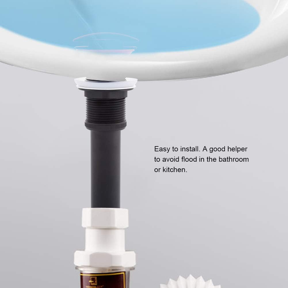 Fdit Bathroom Pop Up Drain Stopper, Push Button Seal Drain Assembly for Bathroom Sink Vessel Vanity Brass Black G1 1 4 Inch 1 Pack