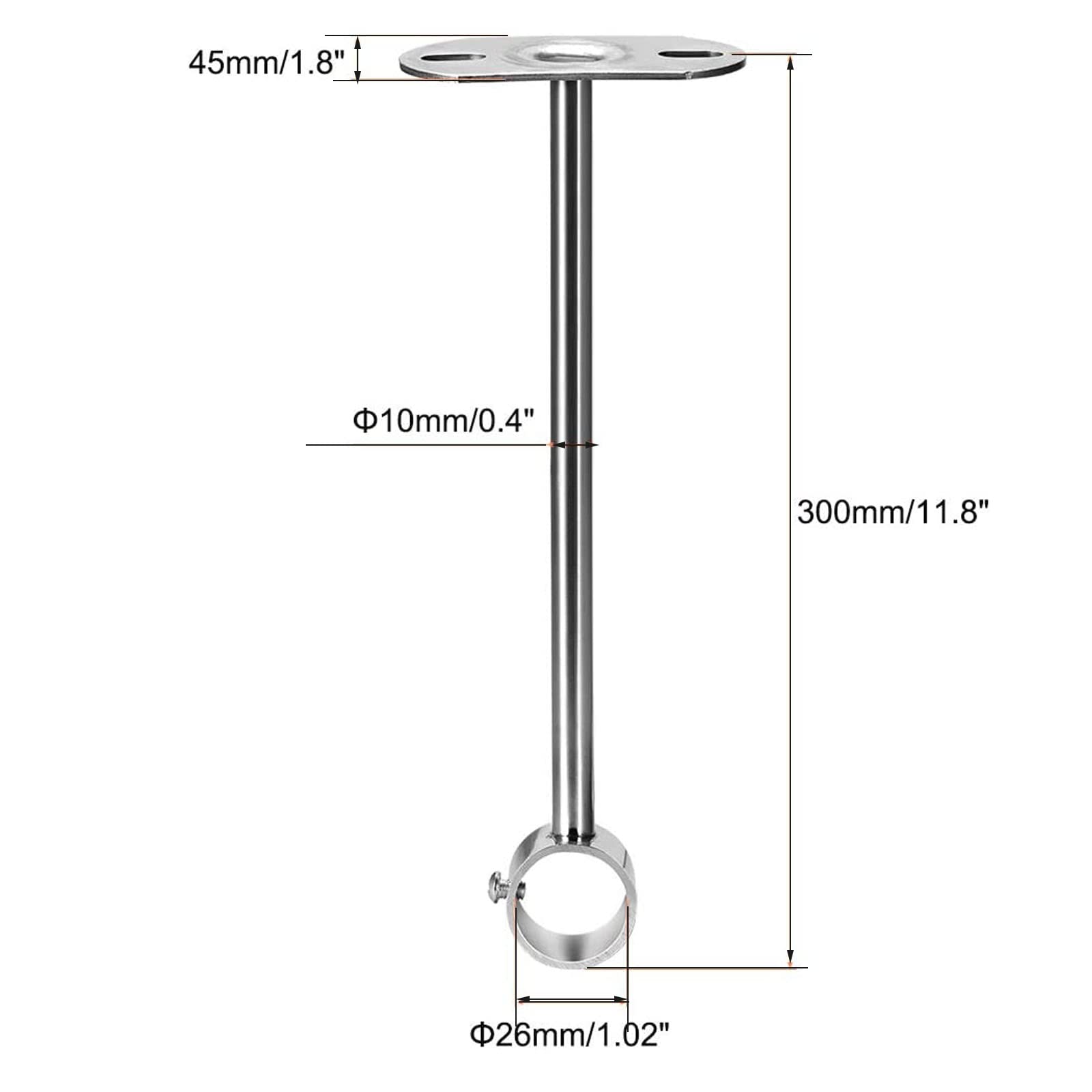 Edelstahl Kleiderstangen Halterungen - Für 25 Mm Stangen