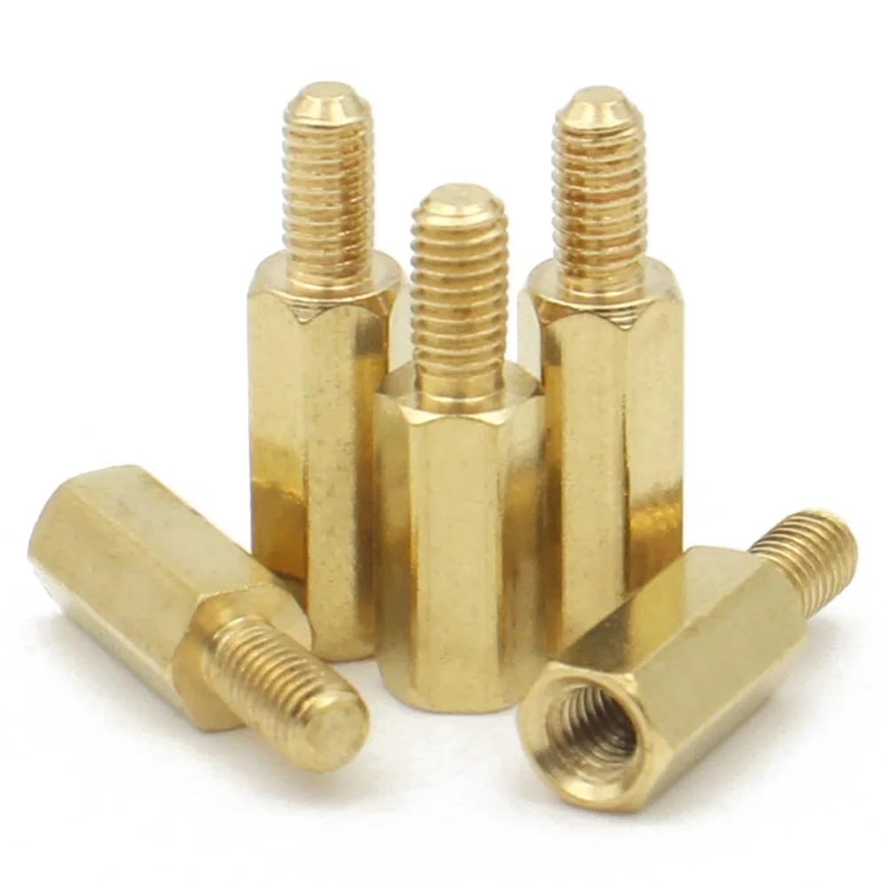 UZAMIRLEX Hexagonal Internal Thread, Hex Brass Standoff M2 To M6 Pack Of 137 For PC Motherboard(9mm,M2 (50pcs))