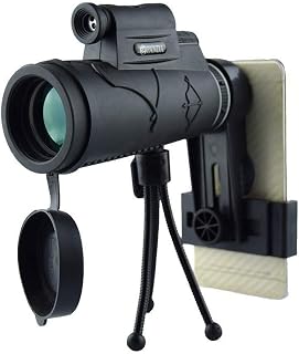 Binoculars High Power Monocular Telescope， 50X Black Outdoor Hiking Camping HD Optical Monocular Bird Watching Update with Flashlight Day and Night Vision