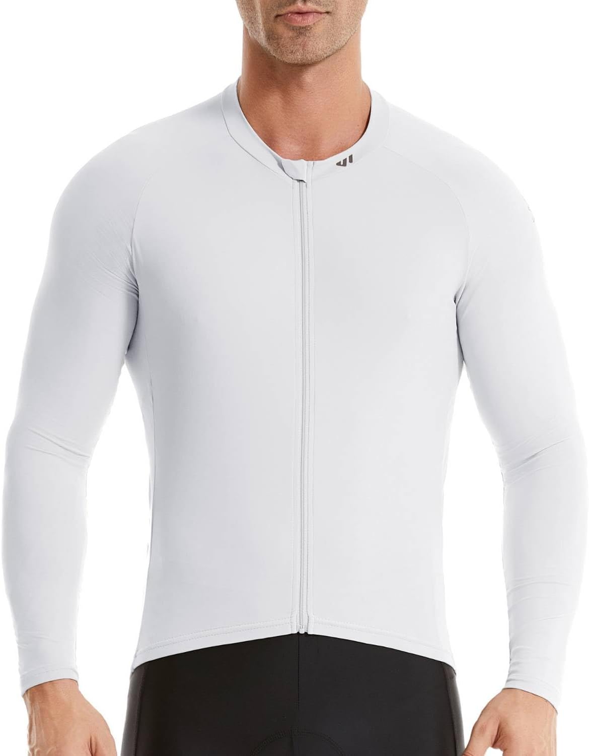 Wulibike Cycling Jersey Men Long Sleeve, Road Bike Jerseys Full Zipper with Pockets, Suitable for Spring and Autumn