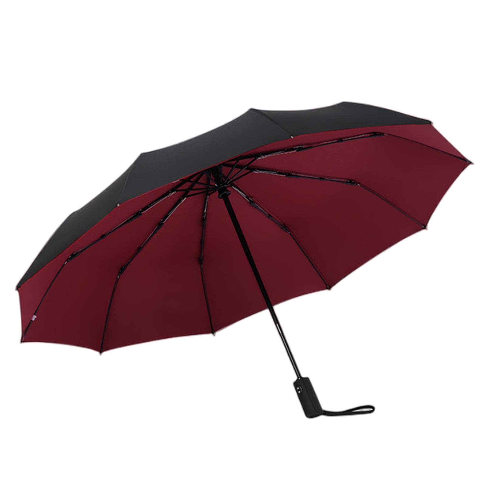HIHELO Parapluie double couche coupe-vent entièrement automatique pour homme et femme - Parapluie pliable commercial grand cadre durable
