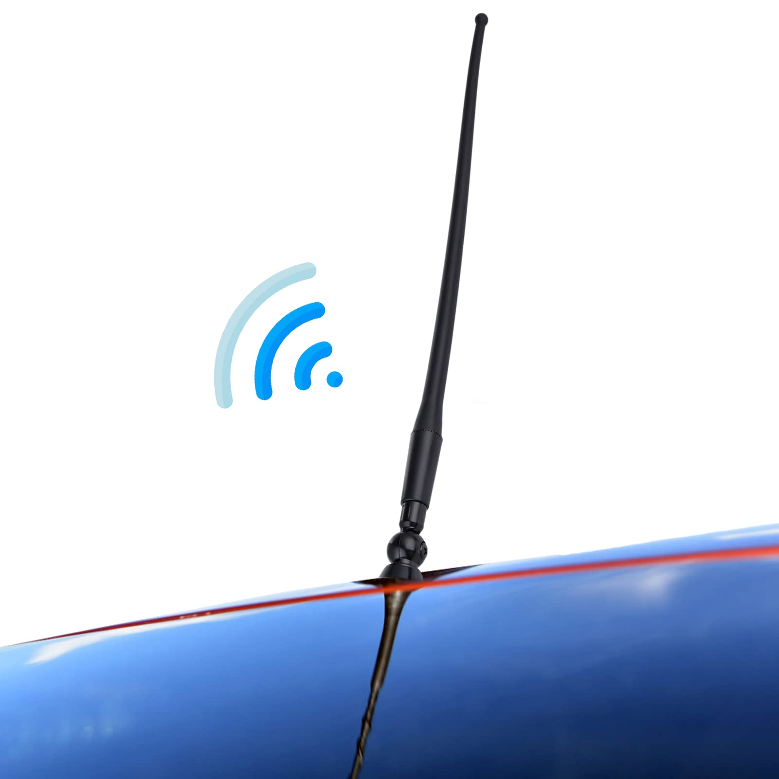 Antena AM/FM, czarna antena FM, antena samochodowa DC12-24 V, poprawia czułość i zasięg odbioru sygnału do odtwarzacza multimedialnego, samochodów ciężarowych Lingjiong